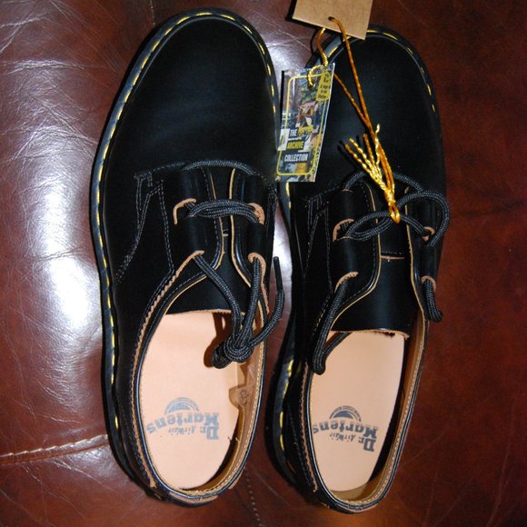 DR. Martens 1461 GHILLIE Black Smooth Leather Shoes US Men's size 8 Women's 9 - Picture 7 of 13